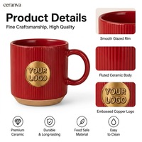 Mug Keramik Emboss Logo Kustom Grosir - Mug Kopi Promosi Bermerek Personalisasi Mudah Dibersihkan untuk Hadiah