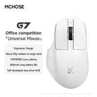 Souris de jeu ergonomique sans fil MCHOSE G7 2,4 GHz avec rétroéclairage RGB, boutons programmables, récepteur USB, câble Type-C, légère