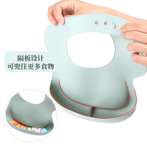 Bavoir bébé en silicone 3D imperméable de type arc pour l'alimentation des enfants de 0 à 6 mois - Product Image 3