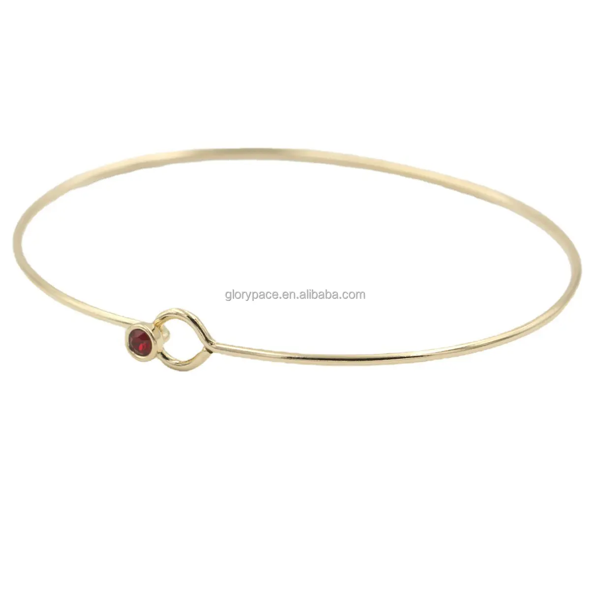 GP Bangle bracelet 14k or rempli de pierre de naissance zircone lunette diamants bijoux permanents bracelets bijoux en gros