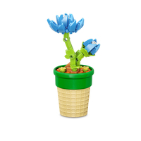 Bloques de Construcción de Plástico ABS, Juguete Educativo de Bricolaje, Modelo de Flor y Helado para Niños, Empaquetado en Caja