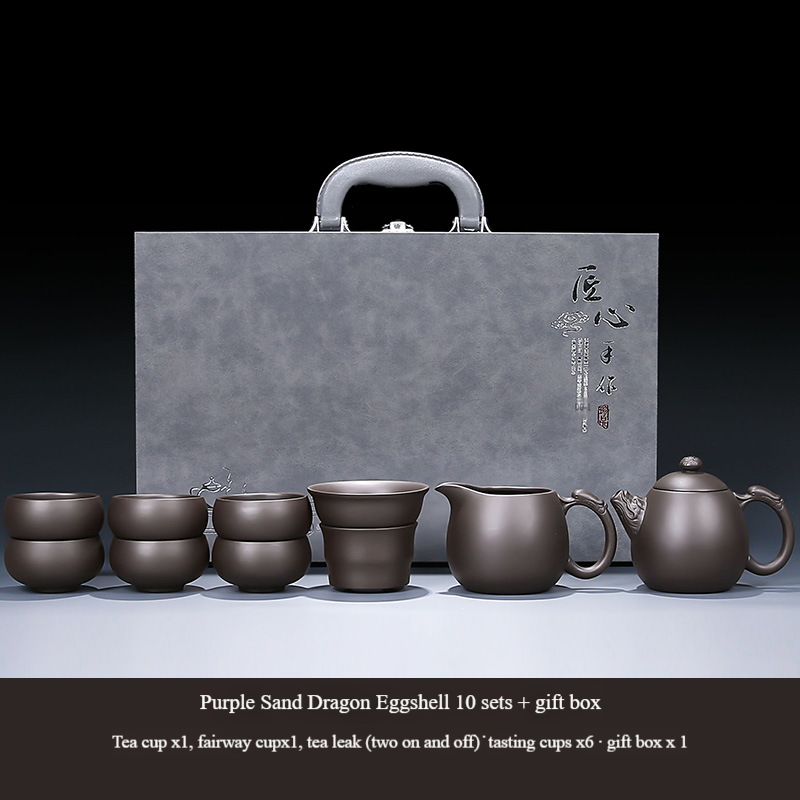 Pot à oeufs dragon de sable violet 10 pièces + coffret cadeau