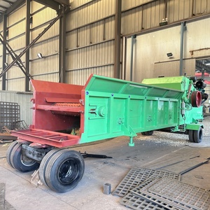 Broyeur de branches d'arbres horizontal à copeaux de bois diesel mobile, broyeur de branches d'arbres, capacité de 10 t/h, ouverture de 19-20 mm - Product Image 3