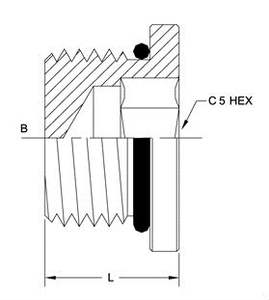 ORB colokan baja karbon pria, colokan berongga Stainless Steel pria o-ring Boss hidrolik - Product Image 3