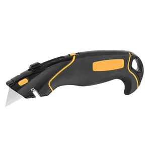 Safety Utility Knife Retractable Cutter Multi-function Metal with Trapezoid Steel Classic Industrial KAIDA High Carbon Steel