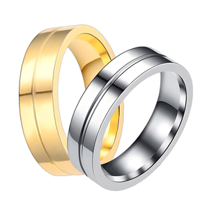 Anello Nuziale in Tungsteno Stile Monogroove Color Oro e Argento per Uomo, Gioielleria Fine - Product Image 3