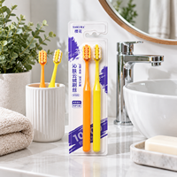 Brosse à dents manuelle pour adultes en PBT à poils doux de qualité supérieure pour un nettoyage en profondeur, pour les soins bucco-dentaires à domicile