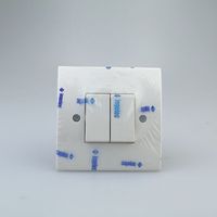 INGELEC Estándar DE LA UE 2 Gang 1 Way 2 Way Interruptor de luz de pared moderno Montaje en pared eléctrico Interruptor de botón doble 10A 250V