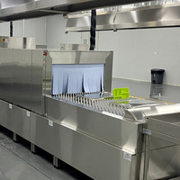 Lave-vaisselle à convoyeur modulaire 380V Type de vol Machines à vaisselle pour services de restauration à grande échelle