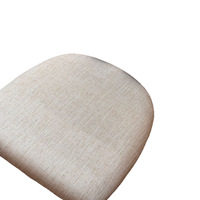Chaise de salle à manger vintage française en bois de hêtre massif, design antique, dossier rembourré en coton et lin haut de gamme, pour la maison