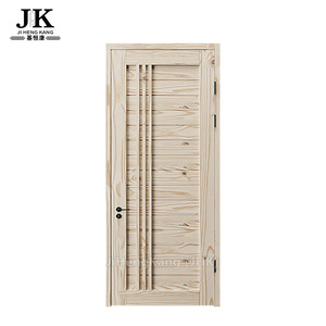 ประตูสน JHK-SM003ประตูไม้เนื้อแข็งประตูไม้สีขาวและสีทองไม้ทึบพร้อมประตูไม้เนื้อแข็ง - Product Image 1