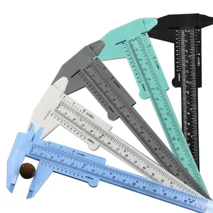 Nueva regla de plástico de 6 pulgadas y 150mm, calibrador Vernier deslizante, medición de joyería