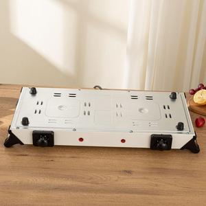 Estufa Eléctrica Ajustable <span class=keywords><strong>de</strong></span> Doble Tubo <span class=keywords><strong>de</strong></span> 1500W, Placa Calefactora Pequeña Multifuncional para Acampar al Aire Libre, para Hervir Té y Café - Product Image 3