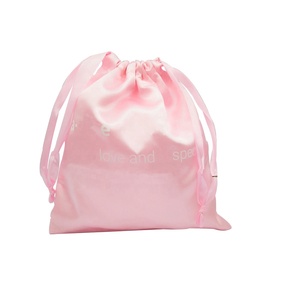 Custom Logo Silk Satin Lingerie Drawstring Packing Pouches for Delicate <b>Underwear</b> <b>Storage</b> Reusable Travel Soft Smooth Finish - Product Image 1
