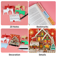 Articles cadeaux de Noël, nouveautés, artisanat en papier découpé au laser, bloc-notes 3D, feuilles de calendrier 2027, bloc-notes fantaisie