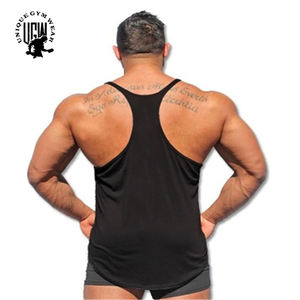 Camiseta sin mangas para hombre, estilo musculoso, para culturismo, deporte, gimnasio, entrenamiento, transpirable, de secado rápido, ecológica, de algodón, talla grande, color liso. - Product Image 6