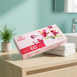 Servilletas de Papel en Caja Bulut, Color Rojo, Aroma a Bayas Silvestres, Suaves, 1 Capa, 60x10 Piezas, Uso Doméstico, Modelo UZ 230 - Product Image 2