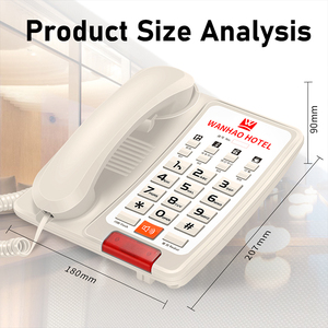 <span class=keywords><strong>Téléphone</strong></span> <span class=keywords><strong>fixe</strong></span> bon marché en gros avec logo personnalisé pour chambre d'hôtel, <span class=keywords><strong>téléphone</strong></span> filaire professionnel de bureau - Product Image 2