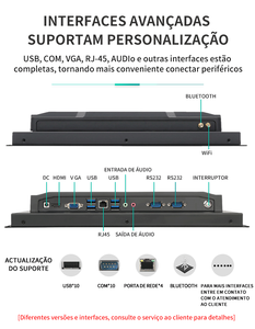 PC Industrial Integrado con Pantalla Táctil Capacitiva, CPU I3/J1900/J4125, SO Win7/8/10/Linux/Ubuntu, Marca Syoung, Panel PC Industrial - Product Image 5