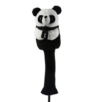 Ensemble de housses de tête de club de golf personnalisées en peluche, motif dessin animé, fermeture auto-agrippante, polyester durable, pour driver et fairway woods (1 à 5 housses)