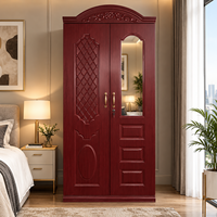 Armoire en acier personnalisée avec organisateur de penderie, grand placard à 2 portes, armoire de rangement en acier pour la maison