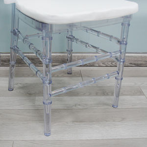 Sedie <span class=keywords><strong>Tiffany</strong></span> in Plastica Bianca Trasparente dal Design Moderno con Finitura Lucida/Satinata per Matrimoni e Hotel - Product Image 5