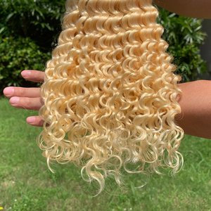 Ücretsiz kargo şimdi 613 sarışın derin dalga saç, 613 bakire saç derin dalga demeti, insan 30 inç kamboçyalı sarı saç uzatma - Product Image 4