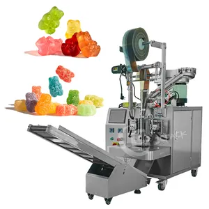 Machine d'emballage de remplissage de comptage de bonbons gommeux en gelée automatique verticale