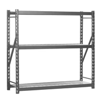Étagère de garage autoportante à 4 niveaux à usage intensif, unité de support de stockage en fil métallique sans boulon, baie de rayonnage à 4 niveaux