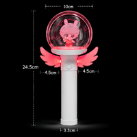 Bâton lumineux LED en plastique OEM ODM Ailes d'ange, 15 couleurs, poignée personnalisable avec logo, pour fans d'idols japonais, concerts et clubs de musique