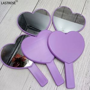 Hot Sale Purple Heart-Shape Pocket Travel Makeup <b>Mirror</b> OEM Logo Handheld Customizable Makeup <b>Mirror</b> - Product Image 5