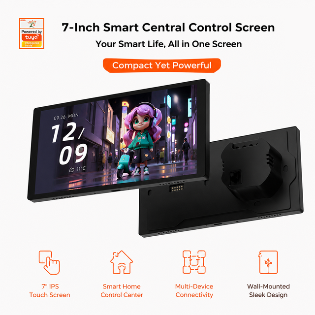 Factory Direct OEM 7 Inch Tuya Smart Home Panel WiFi/Zigbee Hub Gateway with Memory Card for Whole House Automation System