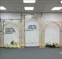 Arche de mariage multi-barres incurvée plaquée or pour la décoration d'événements et de fêtes