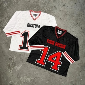 Blank Ontworpen Y 2K Boxy Jersey Voor Mannen En Vrouwen Hiphop Gedrukt En Geborduurd Logo Ademend American Football Jersey - Product Image 2
