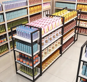 Scaffale a quattro montanti <span class=keywords><strong>in</strong></span> <span class=keywords><strong>legno</strong></span> di alta qualità ed elegante per supermercati e minimarket, ideale per riporre oggetti di valore - Product Image 2