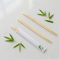 Lot de 100 paires de baguettes en bambou jetables de qualité supérieure pour réceptions hôtelières, emballées dans un ensemble complet