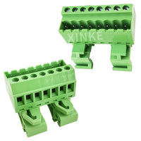 Connecteur et fiche pour montage sur rail DIN 35 mm, pas de 5,08 mm - Bloc de bornes en ligne sans soudure 2-24P