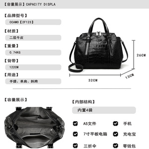 Nouveaux sacs à bandoulière de créateurs de mode, sacs à main en cuir véritable de haute qualité, sacs messager décontractés, sacs à main et pochettes pour femmes - Product Image 2