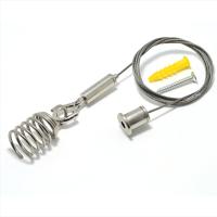 Vente en gros de câble métallique en acier inoxydable pour fixation au plafond Pince pour câble d'avion Kit de suspension de panneau acoustique avec ancre en spirale
