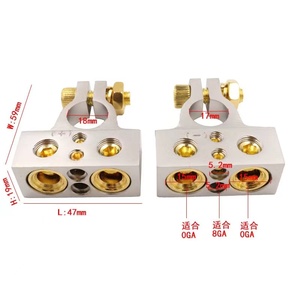 Xe pin thiết bị đầu cuối kẹp xe +/-pin thiết bị đầu cuối kết nối 0/4/8/10 AWG tích cực tiêu cực bài kẹp shims thiết bị đầu cuối (cặp) - Product Image 4