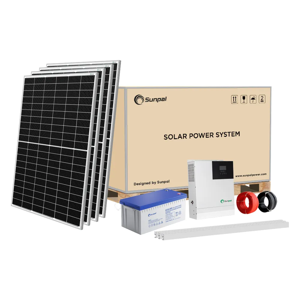 Sistema solare completo ibrido Sunpal sistema solare ibrido 1Kw 3Kw 5Kw 48V Ess sistema di accumulo di energia solare