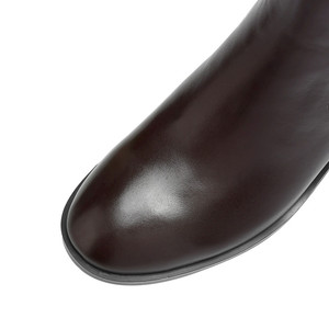 Cialisa élastique bottines pour dame 2025 automne chaussures en cuir véritable mode boucle de ceinture <span class=keywords><strong>talon</strong></span> moyen femmes bottes courtes tailles 43 - Product Image 6