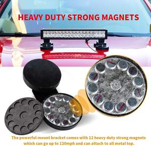 Support magnétique universel pour barre lumineuse, supports de montage pour lampe de travail, support à ventouse puissant avec protection en <span class=keywords><strong>caoutchouc</strong></span> pour lampe de conduite tout-terrain - Product Image 6