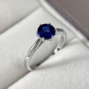 Blue Collection <b>Rings</b> for Women <b>Brass</b> Trendy Zircon Engagement Wedding Party Gift 18K Gold & Rhodium Plated - Product Image 6