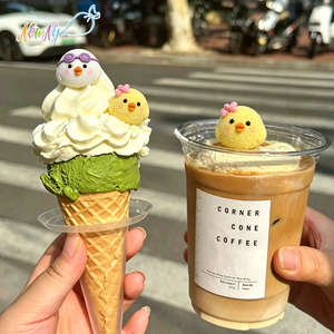 Wholesale Custom Design Handmade 3D Edible Cartoon Marshmallow Decoration Ingredients for <strong>Ice</strong> <strong>Cream</strong> Dessert Coffee Topper - Product Image 1