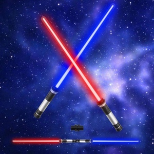 Light-<b>up</b> Toys <b>Boy</b> Girl Darth Vaders Sword Cosplay Bow Toy Double Light Saber Sword Toys With Sound Laser Xmas Gifts - Product Image 2