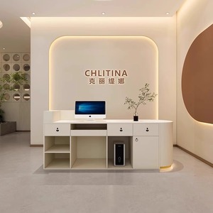 Hiện đại thanh lịch <span class=keywords><strong>mini</strong></span> bàn tiếp tân dành cho phụ nữ nhỏ Beauty Salon Spa đồ nội thất hình chữ nhật quầy lễ tân cho Boutique & Spa sử dụng - Product Image 6