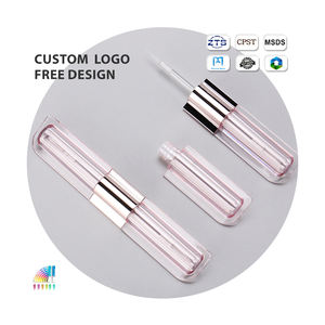 Conteneur pour fard à paupières et eye-liner 2-en-1 double face en PETG avec brosse en silicone et capuchon à vis, impression sérigraphique personnalisée du logo OEM - Product Image 6