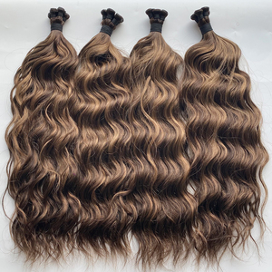 Extensions de cheveux humains vierges européens 20g 22 pouces bouclés pour tissage à trame unique et pointes doublement tirées - Product Image 3
