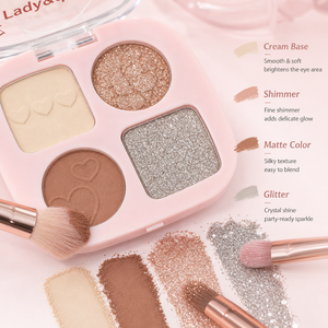 <span class=keywords><strong>Palette</strong></span> Multifinitura 4 Colori all'Ingrosso, Etichetta Privata OEM/ODM, Lucida e Brillante, Pronta per la Vendita al Dettaglio, Confezione Personalizzata - Product Image 5
